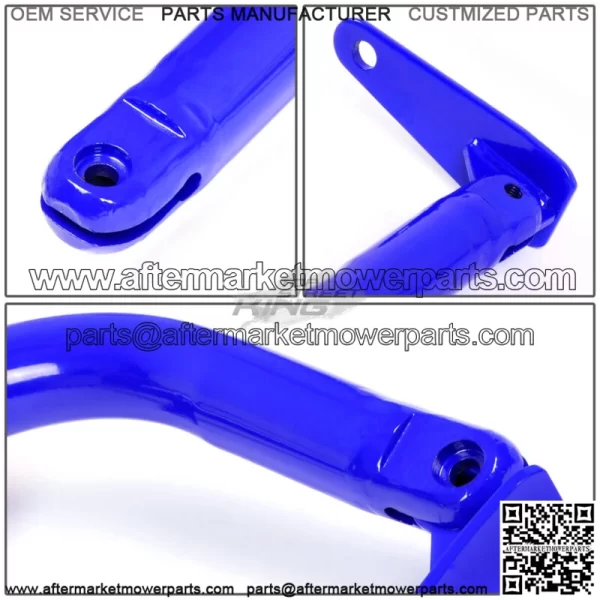 BLUE 49" ADJUSTABLE MILD STEEL SAFETY SEAT BELT HARNESS BAR WITH SUPPORT RODS - Image 2