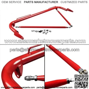Racing Safety Seat Belt Chassis Roll Harness Bar Rod Red 3 4 5 Point 48-51"