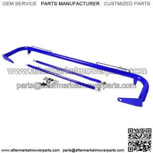 49" STAINLESS RACING PROTECTION SAFETY SEAT BELT CHASSIS HARNESS BAR ROD BLUE
