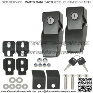 Hood Lock Catch Latches Kit for 2007-2023 Jeep Wrangler JK JKU JL JLU JT