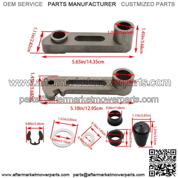 M111358 M131119 Deck Idler Arms Ternsioner & Bushing Rebuild Kit for John Deere - Image 3