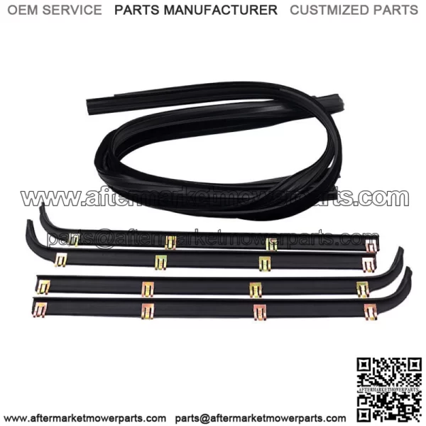 6pc Window Sweep/Run Channel Weatherstrip Set For 1987-1997 Ford Pickup Truck - Image 3