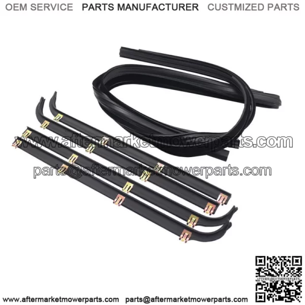 6pc Window Sweep/Run Channel Weatherstrip Set For 1987-1997 Ford Pickup Truck - Image 4
