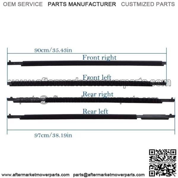 4pcs Car Weather Strip Window Moulding Trim Seal Belt For Toyota RAV4 2009-2012 - Image 3