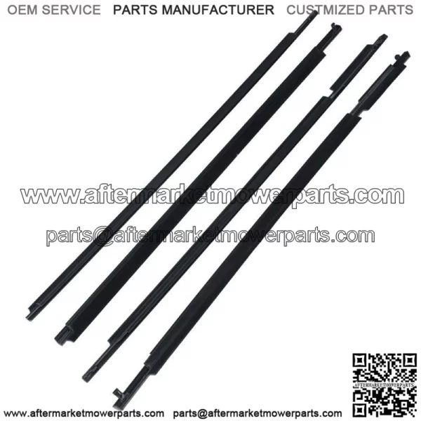 4PCS Window Weatherstrip Belt Outer Black For Toyota RAV4 2006 2007 2008 - Image 2