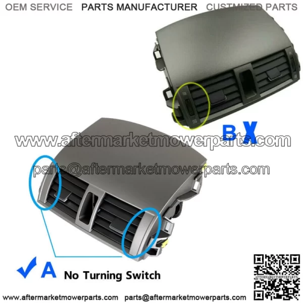 Top Center Dash Interior Air Outlet Panel A/C Vent For Toyota Corolla 2008-2013 - Image 3