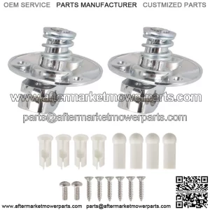 Chrome Sunvisor Support Brackets Kit  W/Screws Plastic Bushing Tips Coupe 18PC
