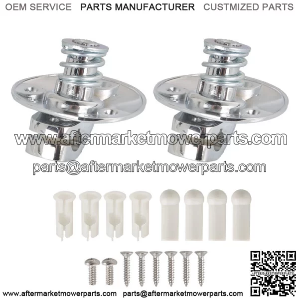 Chrome Sunvisor Support Brackets Kit  W/Screws Plastic Bushing Tips Coupe 18PC