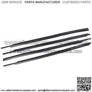4PCS Window Moulding Weatherstrip Seal Belt For 2007-17 19 Toyota Tundra CrewMax