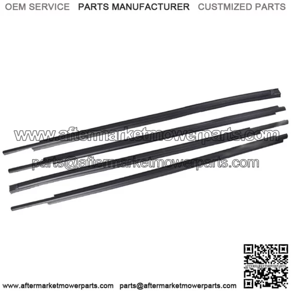 4PCS Window Moulding Weatherstrip Seal Belt For 2007-17 19 Toyota Tundra CrewMax