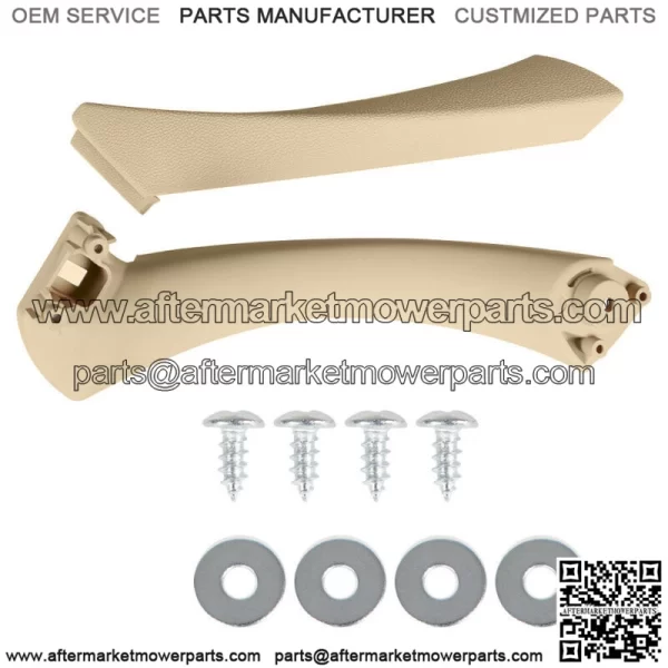 Left Rear Beige Inner Outer Door Panel Handle Pull Trim Cover For Bmw E90 328i - Image 4