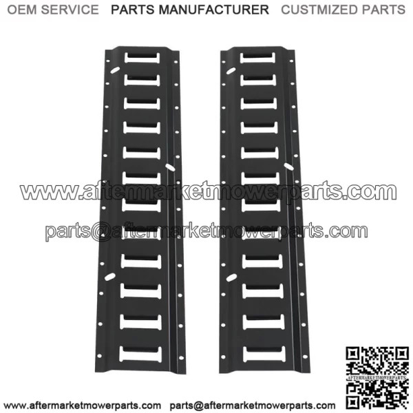 Black Track Tie Down Rail Kit 2' 2 Pack for Garages, Vans, Trailers - Image 2