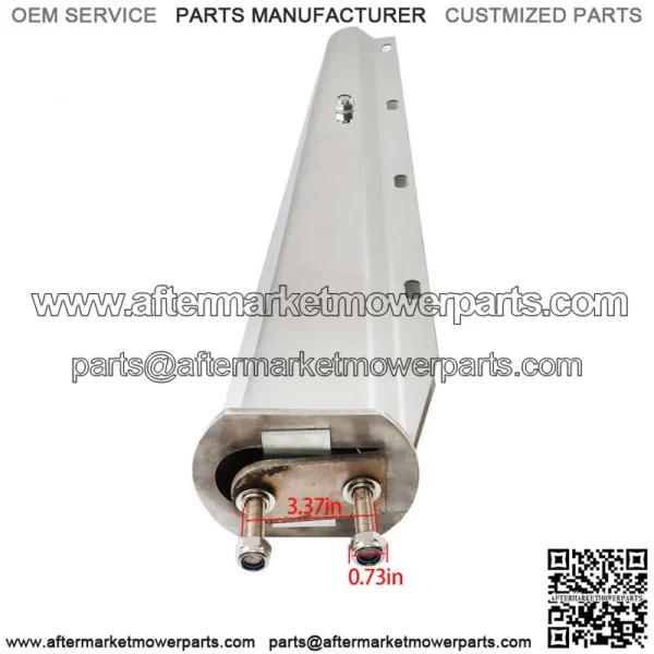 30" Stainless Steel Straight Mud Flap Hanger 2 1/2" Bolt Semi Truck Tapered - Image 2