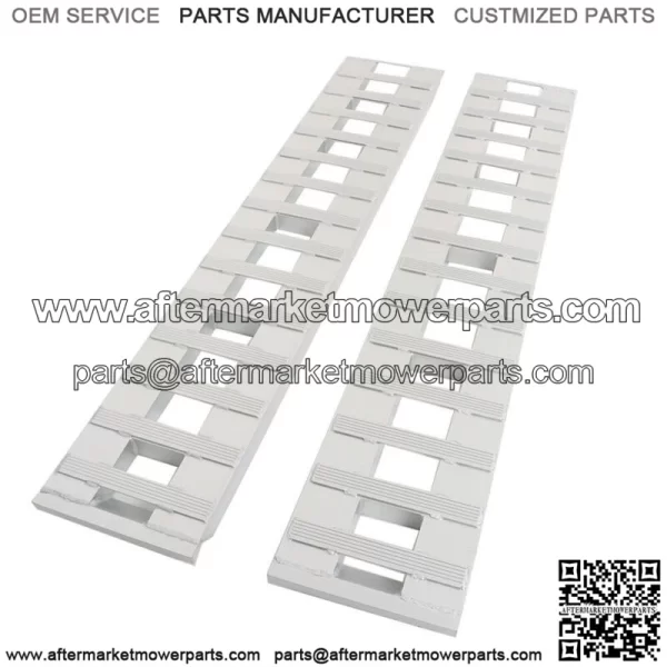 84" X 15" Aluminum 6000 LBS Truck Car Auto Trailer Ramps Hook end, knife foot 7'