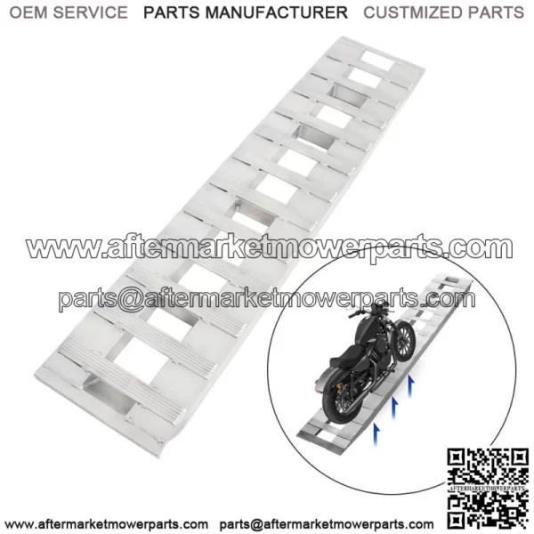 72" X 15" 6500 LBS ALUMINUM Hook Ramp CAR TRUCK TRAILER auto hauler TRACTOR Pair - Image 2