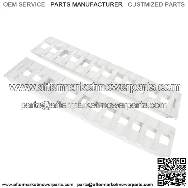 72" X 15" 6500 LBS ALUMINUM Hook Ramp CAR TRUCK TRAILER auto hauler TRACTOR Pair - Image 3