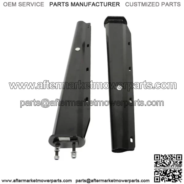Mud Flap Hangers Black Steel Straight 30" Pair 2.5" Semi Truck Spring Loaded