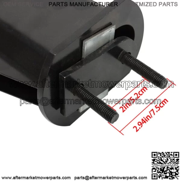 Mud Flap Hangers Black Steel Straight 30" Pair 2.5" Semi Truck Spring Loaded - Image 2