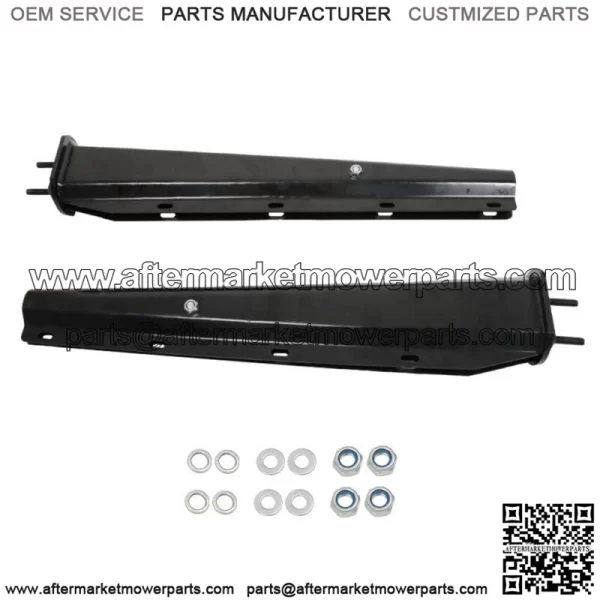Mud Flap Hangers Black Steel Straight 30" Pair 2.5" Semi Truck Spring Loaded - Image 3