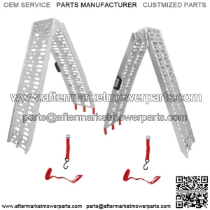 2*Aluminum Loading Ramp Arched For Motorcycle ATV/UTV Truck Lawnmower
