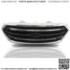 For 2013-2019 Ford Taur Front Upper Grille Matte Black W/Chrome Trim Assembly