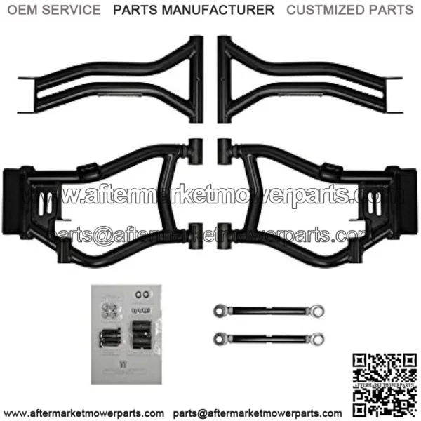 Rear Arched Rear 1.5" Offset A-Arms for Polaris RZR 800 4/800 S (2009-2014) - Black