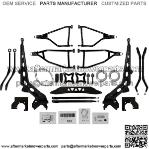 7-10" Heavy Duty Lift Kit for Polaris RZR XP 1000/4 1000 (2014+) - Red - Complete Kit with New X300 Axles, A Arms, Tie Rod Kit, Trailing Arms, Brake Lines, and More