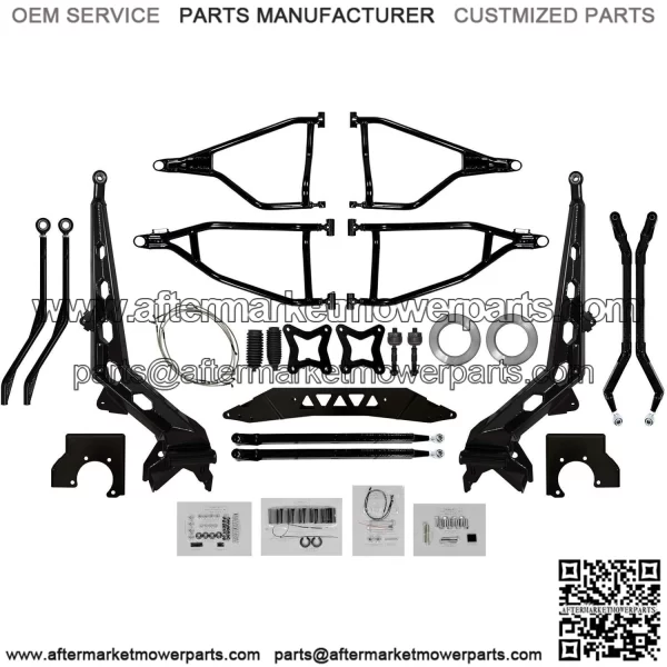 7-10" Heavy Duty Lift Kit for Polaris RZR XP 1000/4 1000 (2014+) - Red - Complete Kit with New X300 Axles, A Arms, Tie Rod Kit, Trailing Arms, Brake Lines, and More
