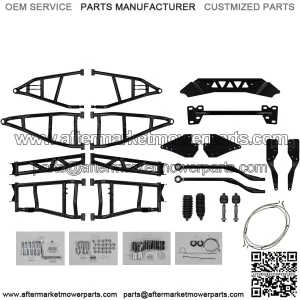 7-10" Lift Kit for 2021+ Polaris RZR Trail S 1000 Premium/Ultimate | Black | Run up to 36" Tires | Requires or OEM RZR Shocks | 75% Thicker A-Arms than OEM | Rhino 2.0 Axles Included