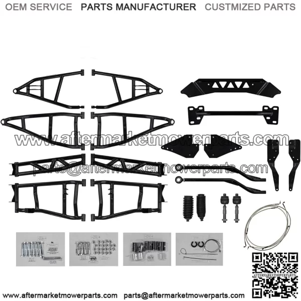 7-10" Lift Kit for 2021+ Polaris RZR Trail S 1000 Premium/Ultimate | Black | Run up to 36" Tires | Requires or OEM RZR Shocks | 75% Thicker A-Arms than OEM | Rhino 2.0 Axles Included