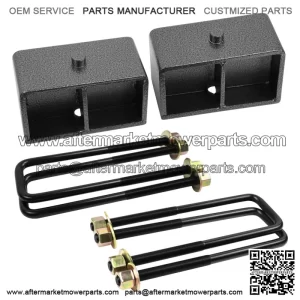 3'' Rear Leveling Lift Kit for 1999-2023 Chevy Silverado 1500 GMC Sierra 1500, 3in Silverado Unique Hammer Tone Powder Coating Finish Rear Lift Block Extended Square U-Bolt