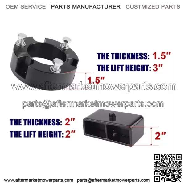 3" Front and 2" Rear Leveling Lift Kits For 1995-2004 Toyota Tacoma 2WD 4WD - Image 2
