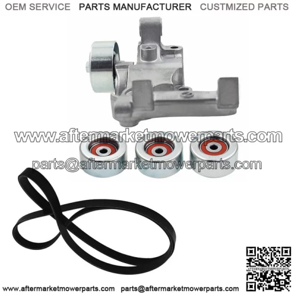 For 2005-2015 Toyota Tacoma 4Runner Belt Tensioner & 3 Pulley+ Drive Belt Kit - Image 2