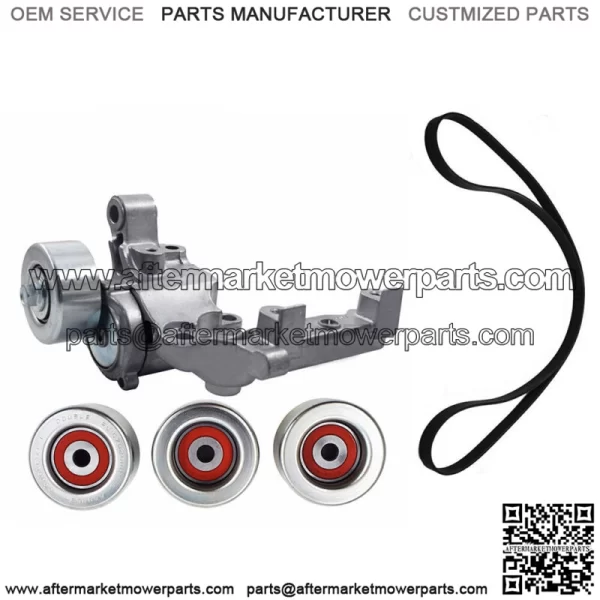 For 2005-2015 Toyota Tacoma 4Runner Belt Tensioner & 3 Pulley+ Drive Belt Kit - Image 4