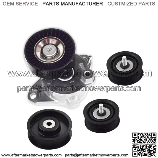 Belt Tensioner W/ Pulley + Idler Pulley for Mercedes C300 C350 E350 ML350 4pcs - Image 2