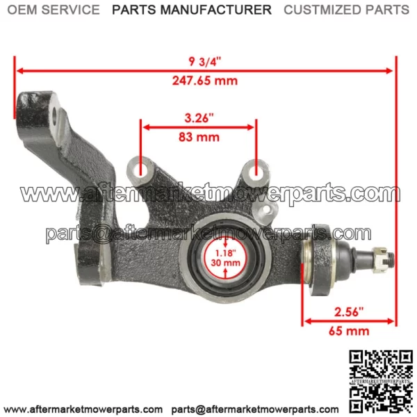 Front Right Steering Wheel Knuckle fits Yamaha Rhino 660 YXR660F 4X4 2004 - 2007 (For: 2006 Yamaha Rhino 660) - Image 2