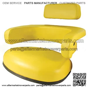 Seat 3-Piece Set Vinyl Yellow Fits John Deere 4020 7700 4230 3020