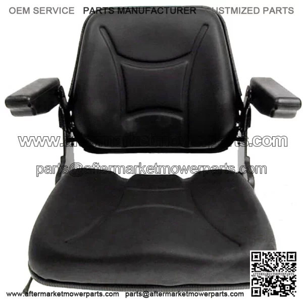 One New Universal Tractor Seat with Fold Down Back & Fold Up Arm Rests