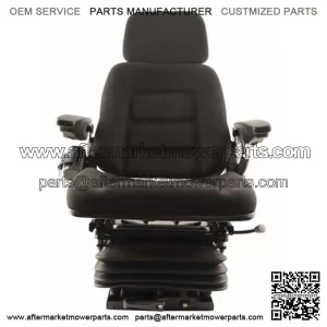S830796 High Back Seat Black Fabric w/ Mechanical Suspension Fits Kubota