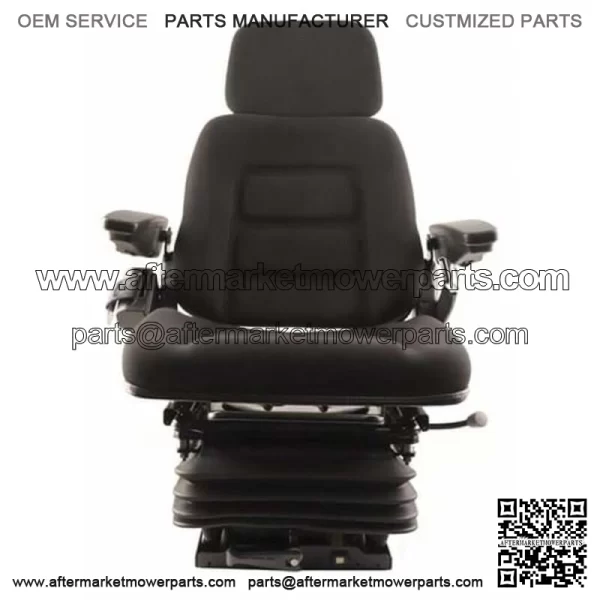 S830796 High Back Seat Black Fabric w/ Mechanical Suspension Fits Kubota