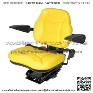 Universal Big Boy Suspension Tractor Seat with Armrests -Yellow