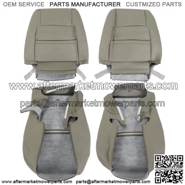 For 2000-2007 Toyota Sequoia Seat Cover Driver & Passenger Bottom & Top Gray - Image 2