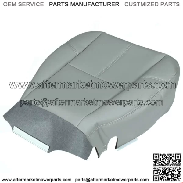 For 2007 2008-14 Chevy Silverado 1500 Driver Bottom Leatherette Seat Cover Gray - Image 3