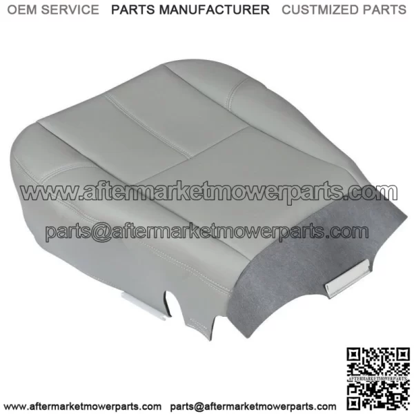 For 2007 2008-14 Chevy Silverado 1500 Driver Bottom Leatherette Seat Cover Gray - Image 4