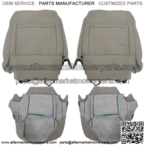 For 2003-2008 2009 Toyota 4Runner Front Passenger Driver Seat Cover Leather Gray - Image 5
