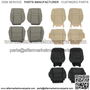 Fit For 2008-2012 Honda Accord Driver & Passenger Bottom Top Leather Seat Cover