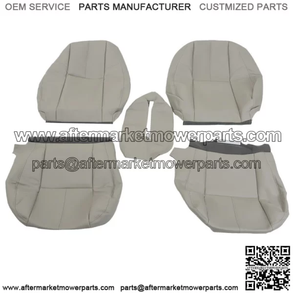 Seat Cover Gray For 2007-2014 Chevy Tahoe GMC Sierra Front Left&Right Bottom&Top - Image 3