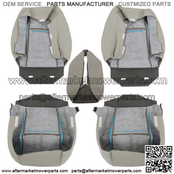 Seat Cover Gray For 2007-2014 Chevy Tahoe GMC Sierra Front Left&Right Bottom&Top - Image 5