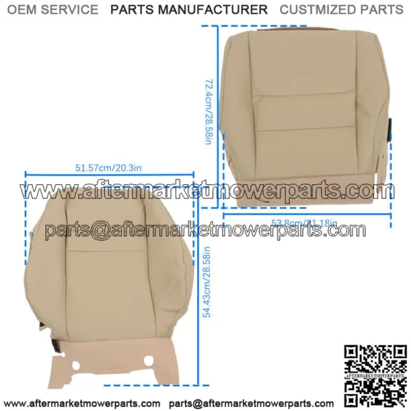 For 2007-2011 Honda CRV CR-V Beige Tan Front Left Right Seat Cover Leather - Image 3