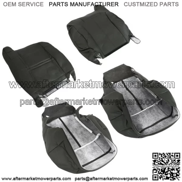 Seat Cover For 1999-2002 Chevy Silverado&GMC Sierra Leather Graphite Both Side - Image 2